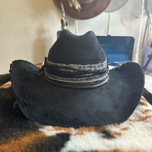 NWT Black Cowgirl Hat